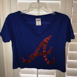 VS Pink Atlanta Braves semi-crop top